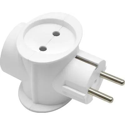 Defender Тройник TG-04 3 розетки, заземление, белый [99111] фото 1