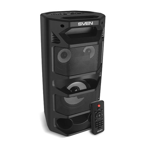 Портативная акустика 2.0 Sven PS-670 SV-020170 черная, 2x32.5 Вт (RMS), BT, FM, USB, microSD, LED-дисплей, пульт фото 3