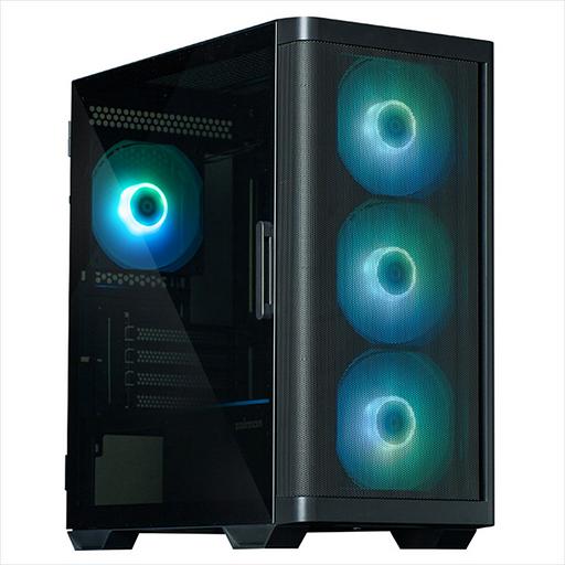 Корпус ZALMAN M4, MATX, BLACK, WINDOW, 1xCombo (3.5'' or 2.5''), 1x3.5", 2x2.5", 1xUSB2.0, 2xUSB3.0, FRONT 3x120mm ARGB, REAR 1x120mm ARGB (M4 Black) фото 1
