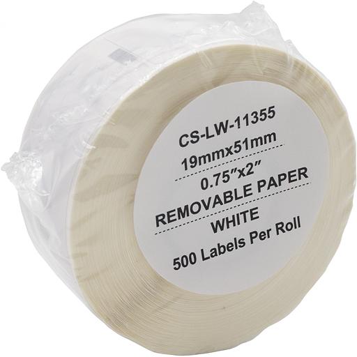 Этикетки Cactus CS-LW-11355 сег.:51x19мм черный белый 500шт/рул Dymo Label Writer 450/4XL фото 2