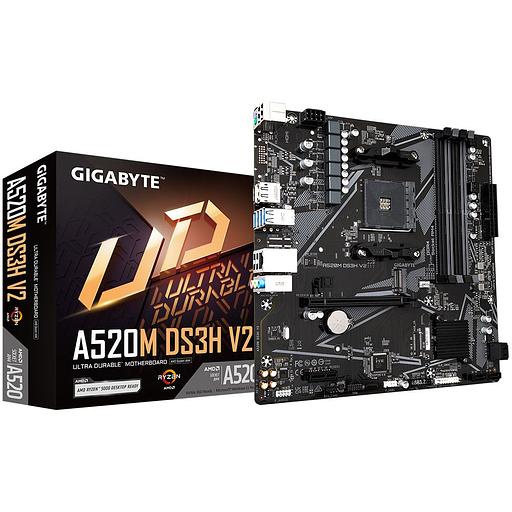 Материнская плата GIGABYTE A520M DS3H V2, SocketAM4, AMD A520, mATX, Ret фото 1