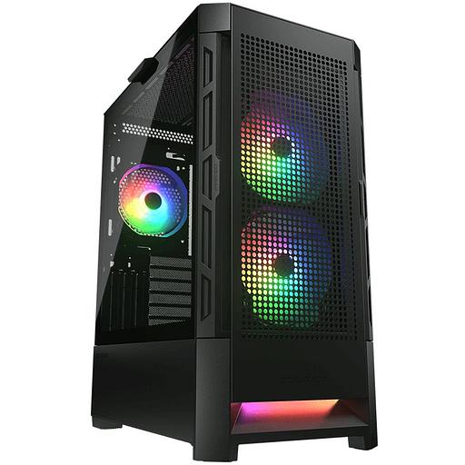 Корпус Cougar Airface RGB Black, 2х140mm + 1x120mm ARGB Fan, ARGB Fan Hub, без БП, черный, ATX фото 1
