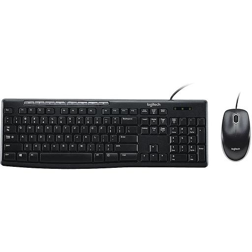 Комплект Logitech Desktop MK200 цвет черный, клавиатура 112 клавиш (8 мультимедиа), USB 1.8м, мышь 1000dpi, USB 1.8м, RTL фото 1