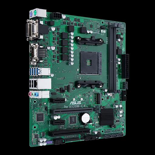 Материнская плата ASUS PRO A520M-C II/CSM, Socket AM5, A620, 2*DDR4, DP+DVI-D+VGA+HDMI, 4xSATA3, Audio, Gb LAN, USB 3.2, USB 2.0, COM port, mATX; 90MB18F0-M0EAYC (PRO A520M-C II/CSM) фото 2