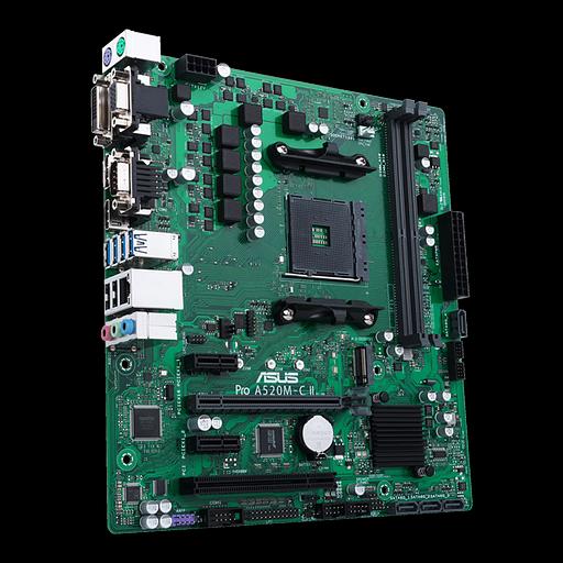 Материнская плата ASUS PRO A520M-C II/CSM, Socket AM5, A620, 2*DDR4, DP+DVI-D+VGA+HDMI, 4xSATA3, Audio, Gb LAN, USB 3.2, USB 2.0, COM port, mATX; 90MB18F0-M0EAYC (PRO A520M-C II/CSM) фото 3