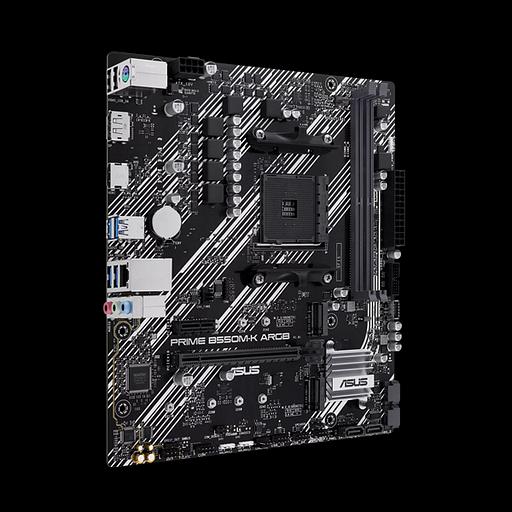 Материнская плата ASUS PRIME B550M-K ARGB, Socket AM4, B550, 2*DDR4, DP+HDMI, SATA3 + RAID, Audio, Gb LAN, USB 3.2, USB 2.0, COM*1 header (w/o cable), mATX; 90MB1GC0-M0EAY0 (PRIME B550M-K ARGB) фото 2
