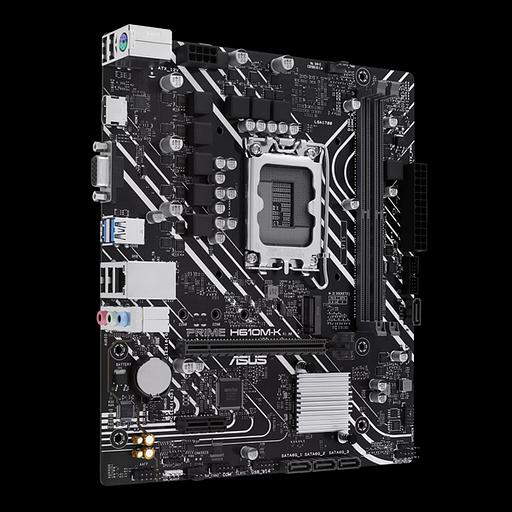 Материнская плата ASUS PRIME H610M-K, LGA1700, H610, 2*DDR5, D-Sub + HDMI, SATA3, Audio, Gb LAN, USB 3.2, USB 2.0, COM*1 header (w/o cable),mATX; 90MB1GA0-M0EAY0 (PRIME H610M-K) фото 2