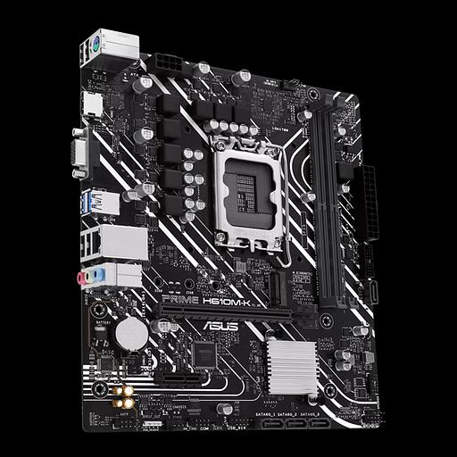 Материнская плата ASUS PRIME H610M-K, LGA1700, H610, 2*DDR5, D-Sub + HDMI, SATA3, Audio, Gb LAN, USB 3.2, USB 2.0, COM*1 header (w/o cable),mATX; 90MB1GA0-M0EAY0 (PRIME H610M-K) фото 3