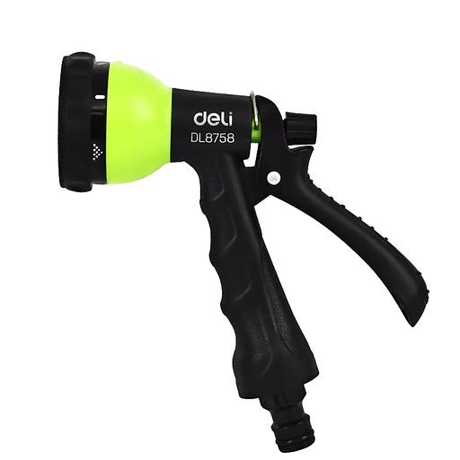Пистолет-распылитель поливочный Deli DL8758 7 режимов распыления, диаметр шланга 3/4", пластиковый корпус фото 1