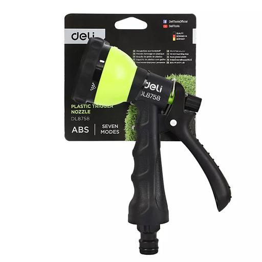 Пистолет-распылитель поливочный Deli DL8758 7 режимов распыления, диаметр шланга 3/4", пластиковый корпус фото 2