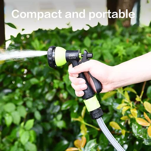 Пистолет-распылитель поливочный Deli DL8758 7 режимов распыления, диаметр шланга 3/4", пластиковый корпус фото 4