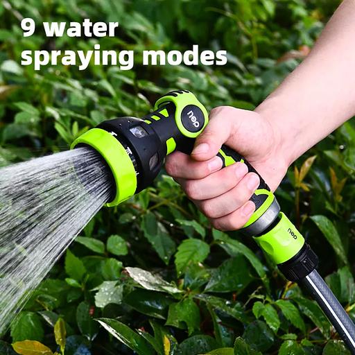 Пистолет-распылитель поливочный бескурковый Deli DL8762 9 режимов распыления, диаметр шланга 3/4", прорезиненная рукоять, корпус из цинкового сплава фото 5