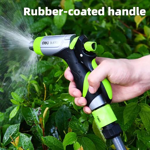Пистолет-распылитель поливочный Deli DL8763 3 режима распыления, диаметр шланга 3/4", прорезиненная рукоять, корпус из цинкового сплава фото 4
