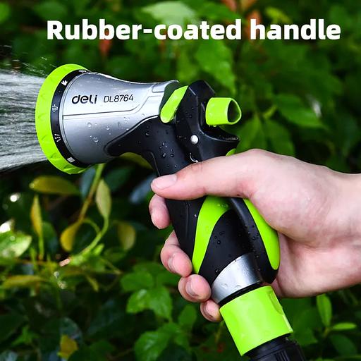 Пистолет-распылитель поливочный Deli DL8764 10 режимов распыления, диаметр шланга 3/4", прорезиненная рукоять, корпус из цинкового сплава фото 4