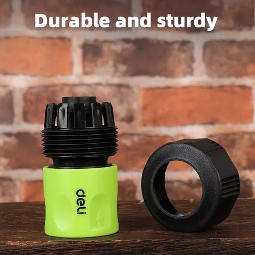 Соединитель быстросъемный для поливочных шлангов 3/4" Deli DL8795 ударопрочный пластик фото 3