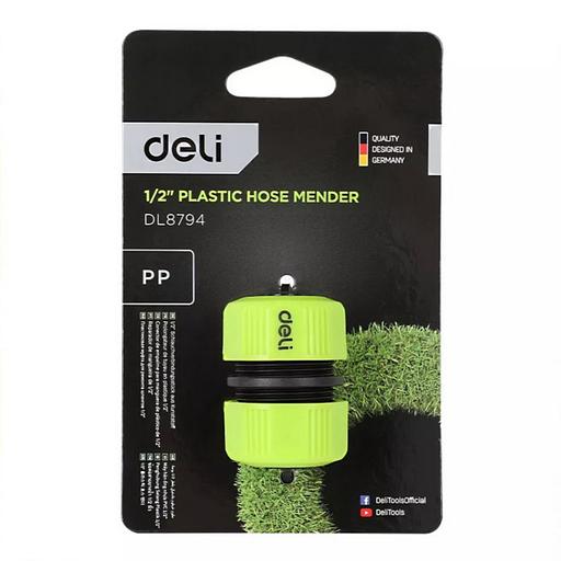 Муфта-соединитель для поливочных шлангов 1/2'' Deli DL8794 ударопрочный пластик фото 3