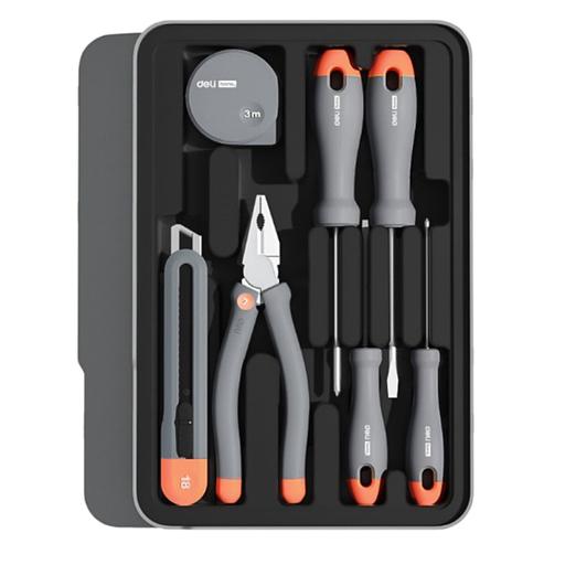 Набор ручного инструмента "Home Series Gray" Deli H1001-ADE 15 предметов фото 3