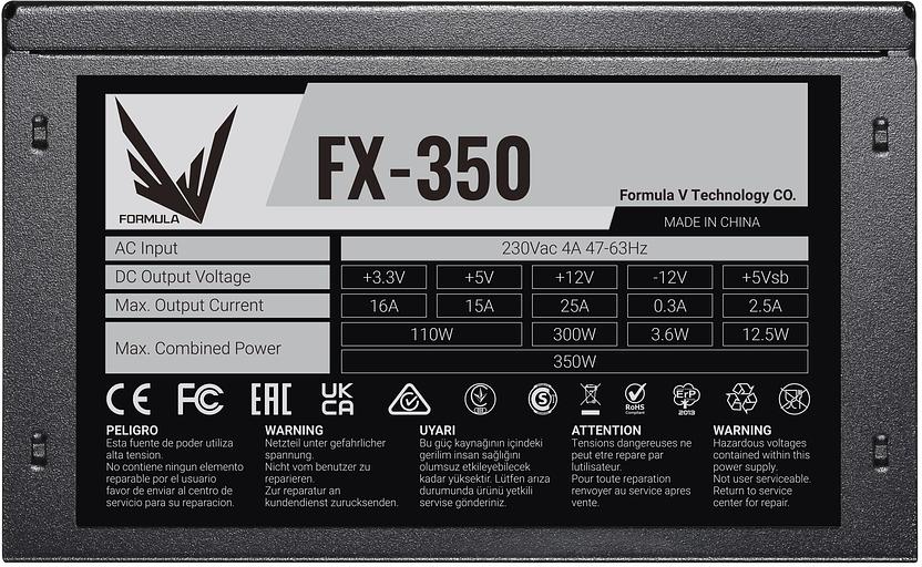 Блок питания Formula ATX 350W FX-350 (20+4pin) 120mm fan 3xSATA RTL фото 5