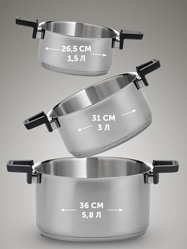 Набор посуды Polaris Fold&Keep 6S 6 предметов (018551) фото 4