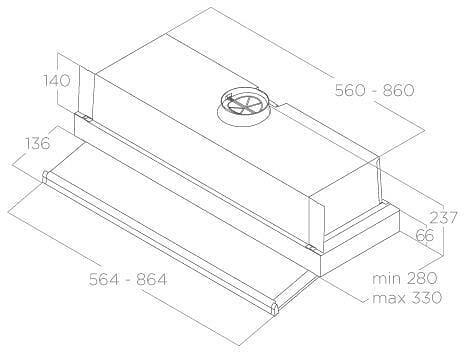Вытяжка встраиваемая Elica Ciak 2.0 GR/A/90 нержавеющая сталь управление: ползунковое (1 мотор) фото 5