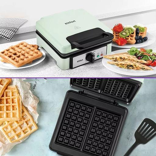 Вафельница Kitfort КТ-1693 1200Вт мятный фото 5