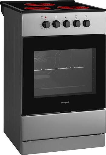 Плита Электрическая Weissgauff WES E2V05 S серебристый стеклокерамика (без крышки) фото 2