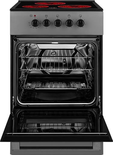 Плита Электрическая Weissgauff WES E2V05 S серебристый стеклокерамика (без крышки) фото 3