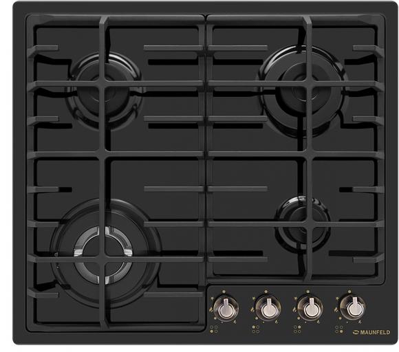 Газовая варочная поверхность Maunfeld EGHE.64.63CB.R/G черный фото 2