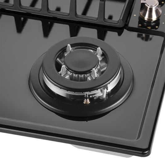 Газовая варочная поверхность Maunfeld EGHE.64.63CB.R/G черный фото 9