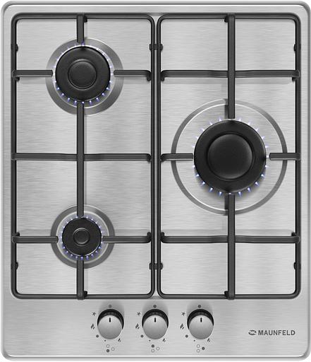 Газовая варочная поверхность Maunfeld EGHS.43.3STS-ES нержавеющая сталь фото 1
