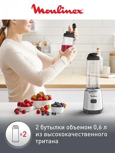 Блендер стационарный Moulinex LM15FD10 300Вт серебристый/черный фото 9