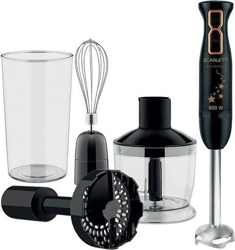 Блендер погружной Scarlett Золотая коллекция SC-HB42M45 800Вт черный/золотистый фото 1