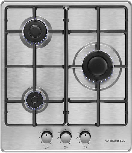 Газовая варочная поверхность Maunfeld EGHS.43.3STS-ES/G нержавеющая сталь фото 1