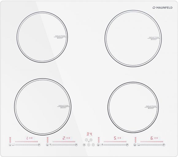 Индукционная варочная поверхность Maunfeld CVI594SWH белый фото 1