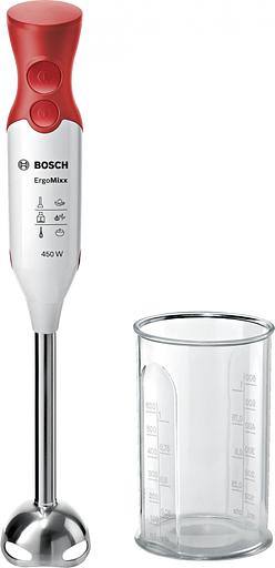 Блендер погружной Bosch MSM64110 450Вт белый/красный фото 1