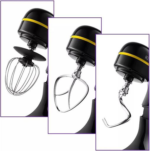 Миксер планетарный Kitfort КТ-3421 1400Вт черный/желтый фото 3