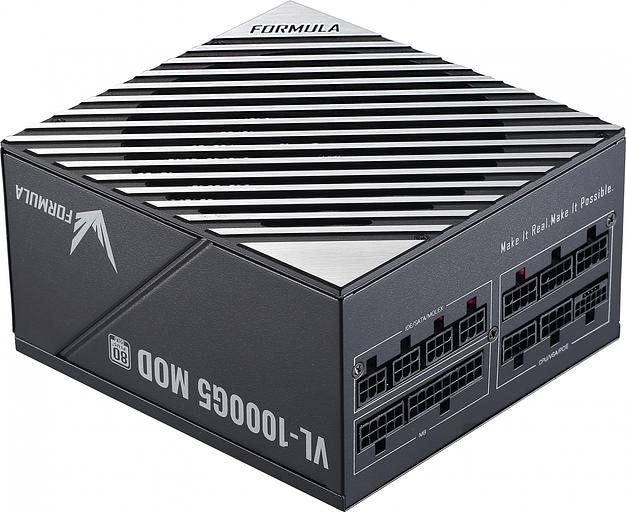 Блок питания Formula ATX 1000W VL-1000G5 MOD Gen5 80+ gold 24pin APFC 140mm fan lt.blue LED 9xSATA Cab Manag RTL фото 1