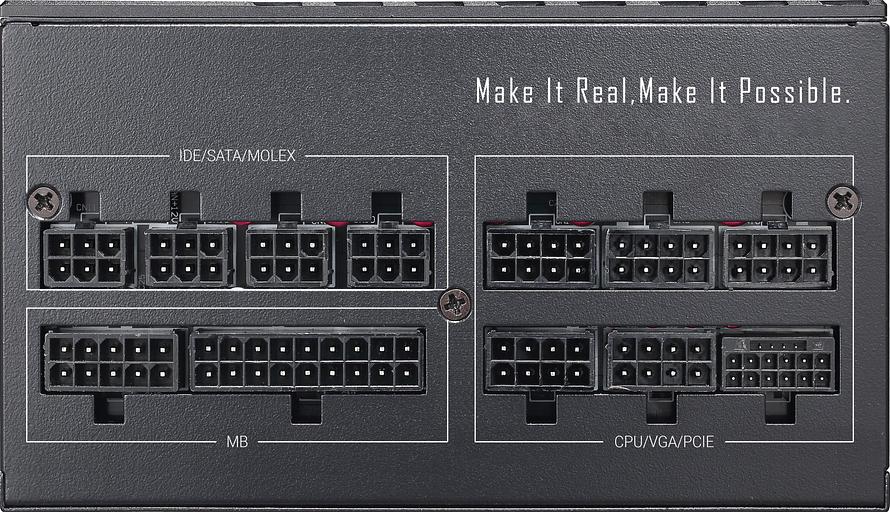 Блок питания Formula ATX 1200W VL-1200G5 MOD Gen5 80+ gold 24pin APFC 140mm fan lt.blue LED 7xSATA Cab Manag RTL фото 2