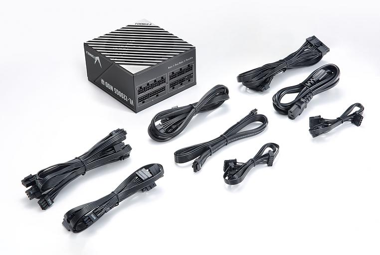 Блок питания Formula ATX 1200W VL-1200G5 MOD Gen5 80+ gold 24pin APFC 140mm fan lt.blue LED 7xSATA Cab Manag RTL фото 5