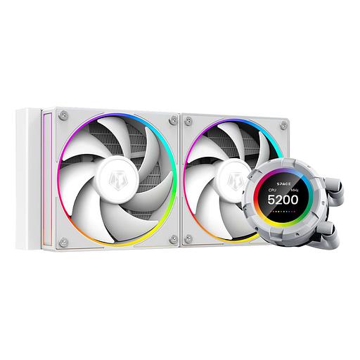 Система водяного охлаждения ID-Cooling SL240 WHITE Soc-AM5/AM4/1151/1200/2066/1700 4-pin 14-30dB Al+Cu 300W LED Ret фото 1