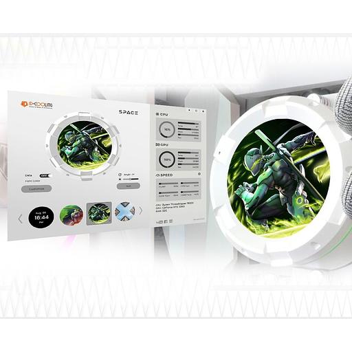 Система водяного охлаждения ID-Cooling SL240 WHITE Soc-AM5/AM4/1151/1200/2066/1700 4-pin 14-30dB Al+Cu 300W LED Ret фото 10