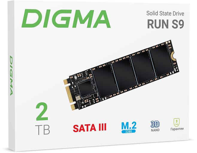 Накопитель SSD Digma SATA III 2Tb DGSR1002TS93T Run S9 M.2 2280 фото 5