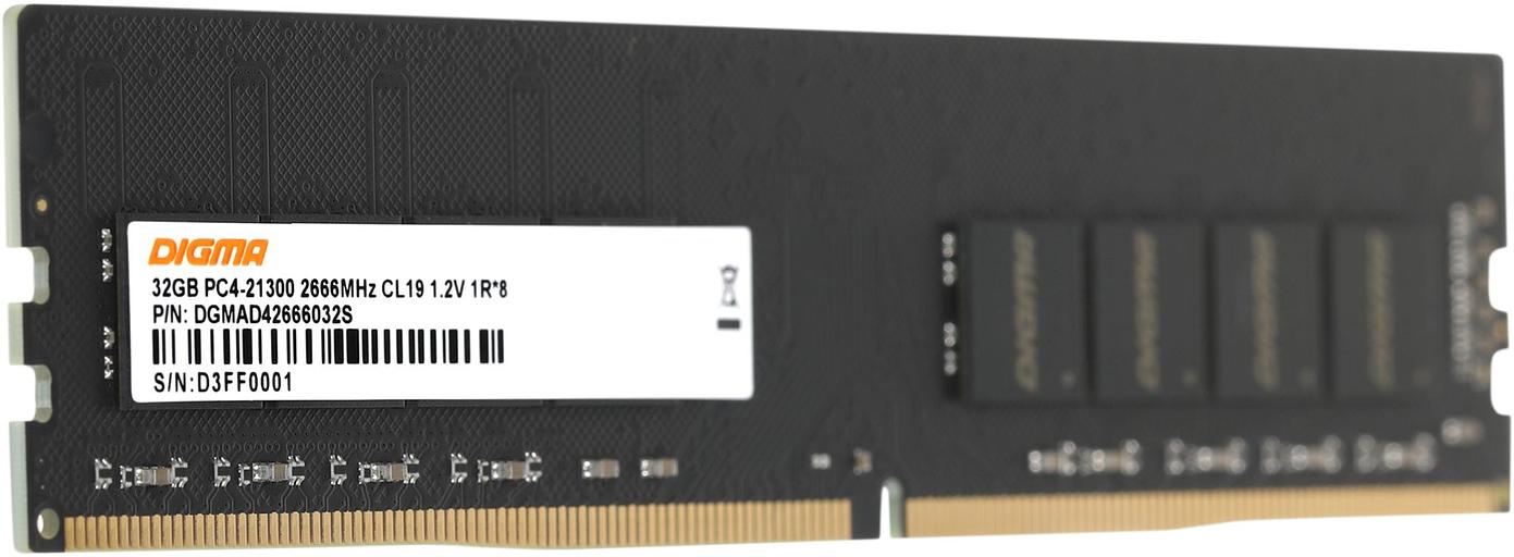 Память DDR4 32Gb 2666MHz Digma DGMAD42666032S RTL PC4-21300 CL19 DIMM 288-pin 1.2В single rank Ret фото 8