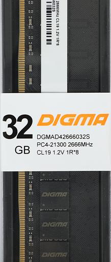 Память DDR4 32Gb 2666MHz Digma DGMAD42666032S RTL PC4-21300 CL19 DIMM 288-pin 1.2В single rank Ret фото 10