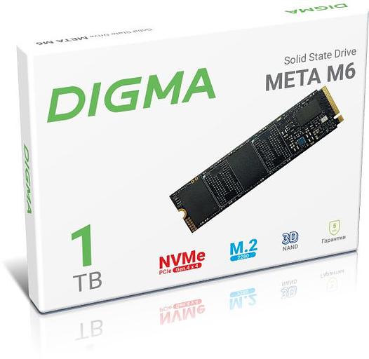 Накопитель SSD Digma PCIe 4.0 x4 1TB DGSM4001TM63T Meta M6 M.2 2280 фото 3