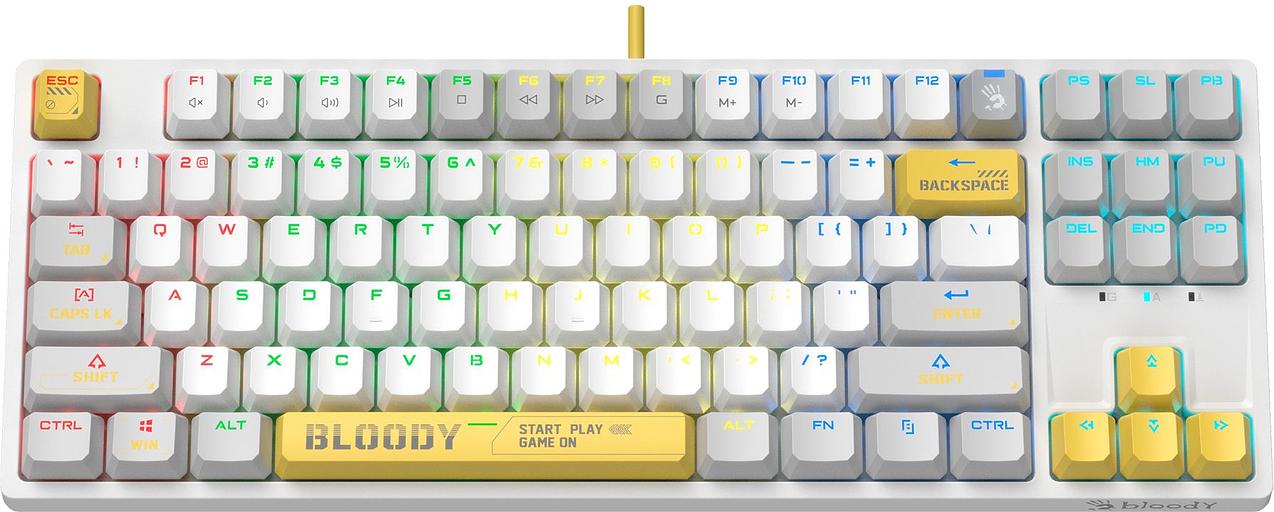 Клавиатура A4Tech Bloody S87 Energy механическая белый USB for gamer LED (S87 USB ENERGY WHITE) фото 6
