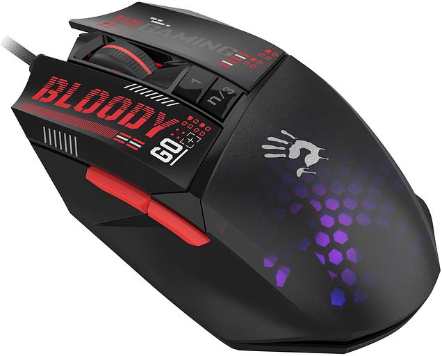 Мышь A4Tech Bloody W60 Max Mini черный оптическая (12000dpi) USB (9but) фото 9