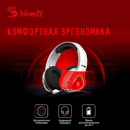 Наушники с микрофоном A4Tech Bloody MR710 серый 1.5м мониторные BT/Radio оголовье (MR710 GREY) фото 3