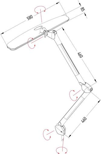 Светильник Rexant 31-0401 настольный на струбцине белый 21Вт фото 8