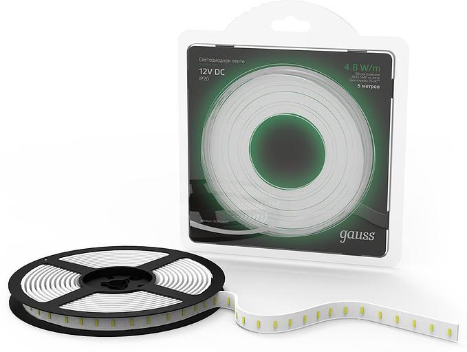 Лента светодиод. Gauss SMD 5м (312000605) фото 3